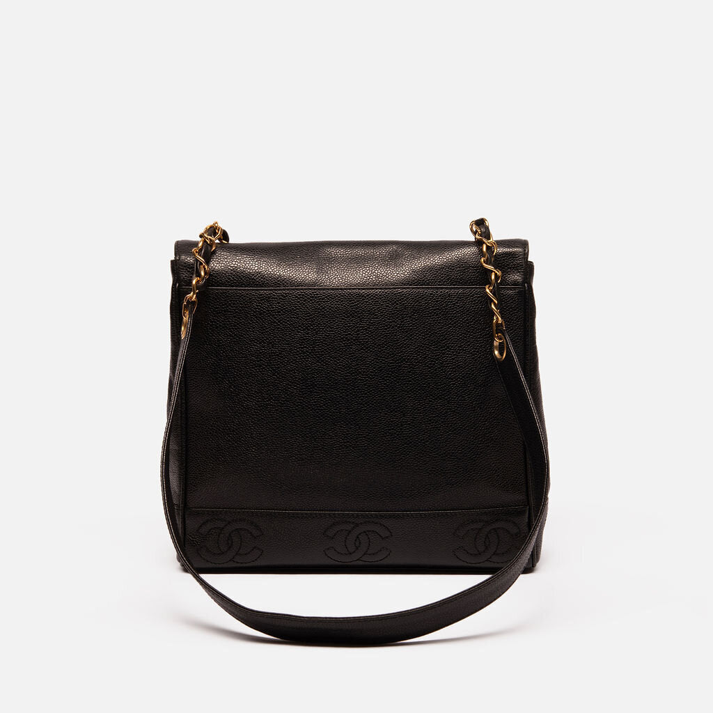 Chanel Black Caviar Flap Shoulder Bag