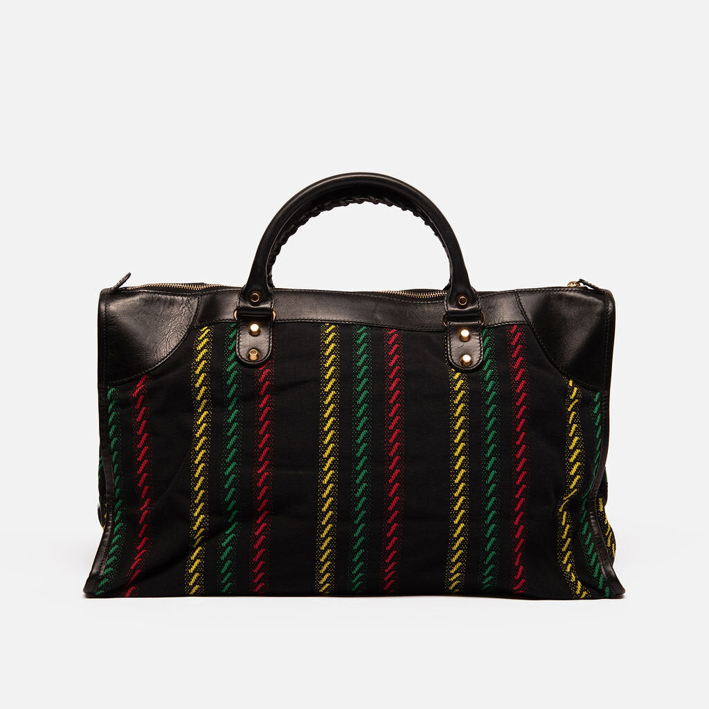 Balenciaga Rare Black Canvas Large City Bag (2005)