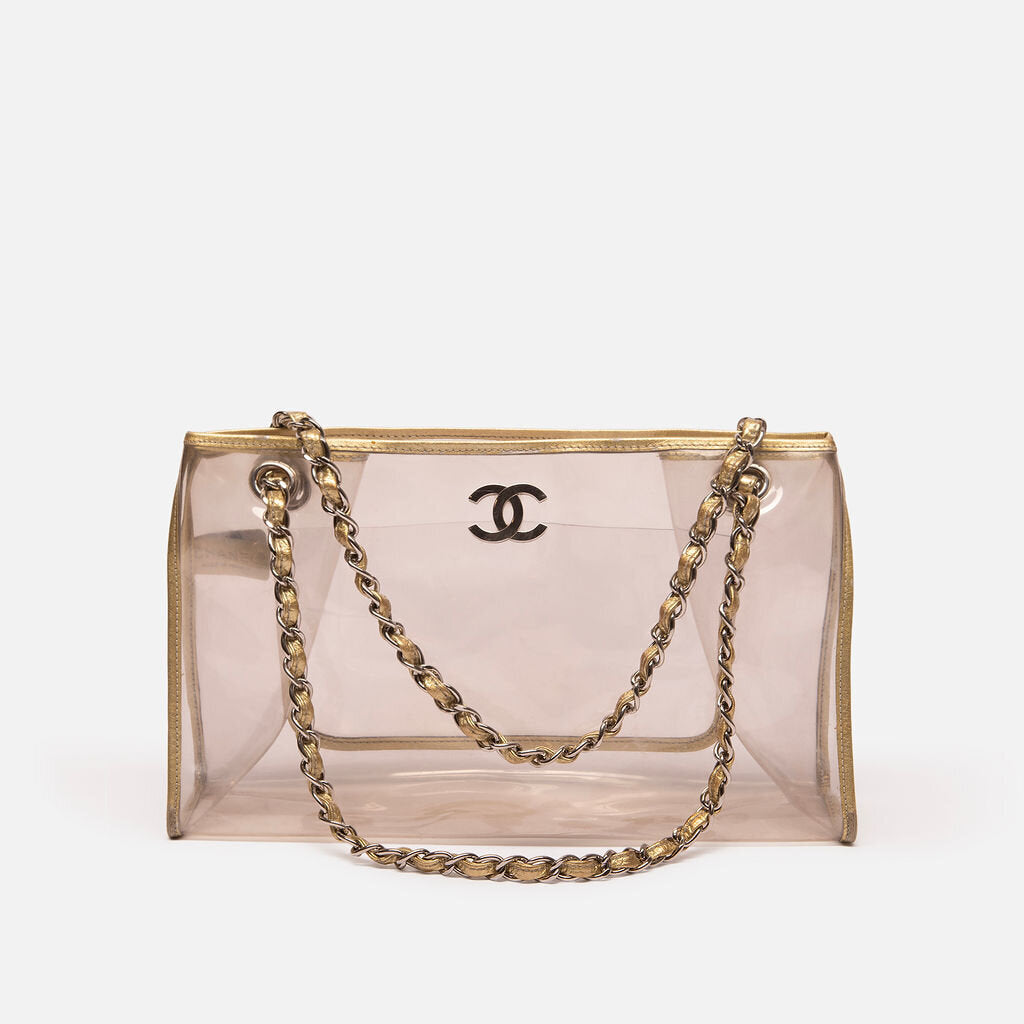 Chanel Cream PVC Tote Bag
