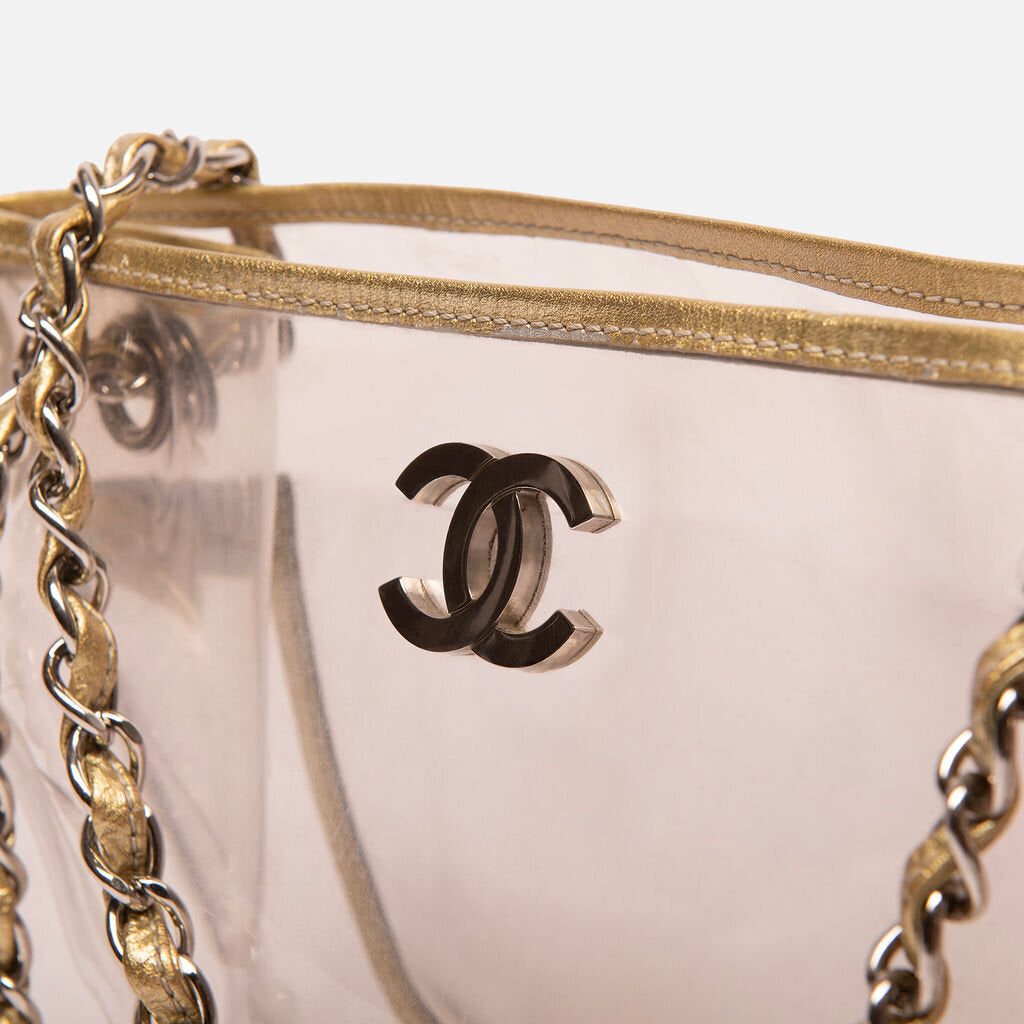 Chanel Cream PVC Tote Bag