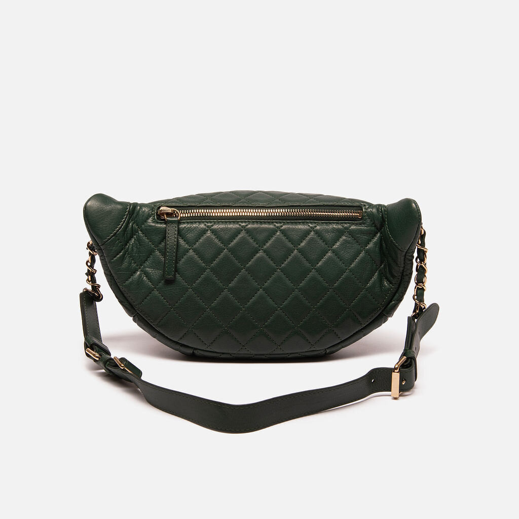 Chanel Forest Green Goatskin Waist Bag