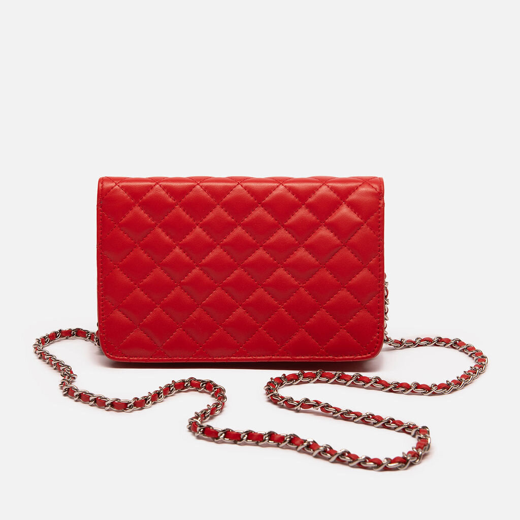 Chanel Red Diamond Stitch WOC (18 Series)