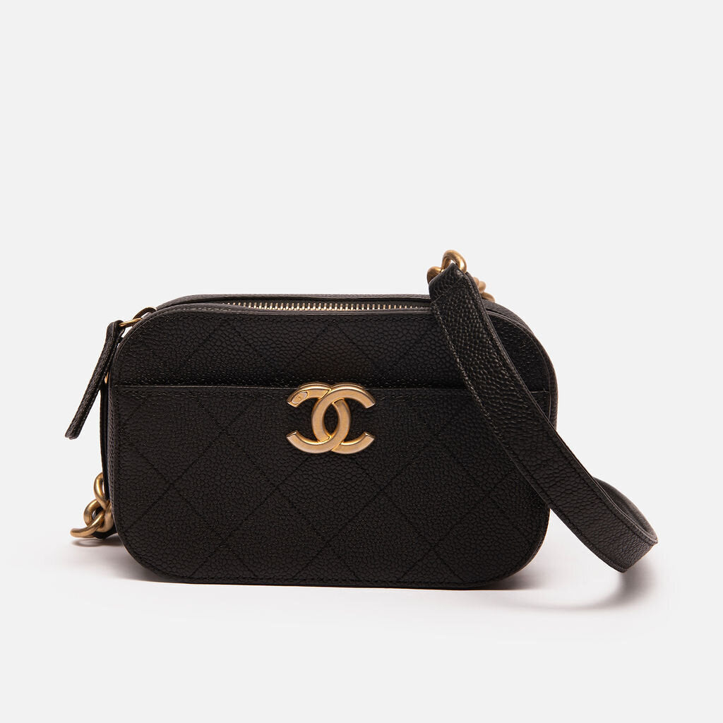 Chanel Caviar Black Rectangle Belt Bag