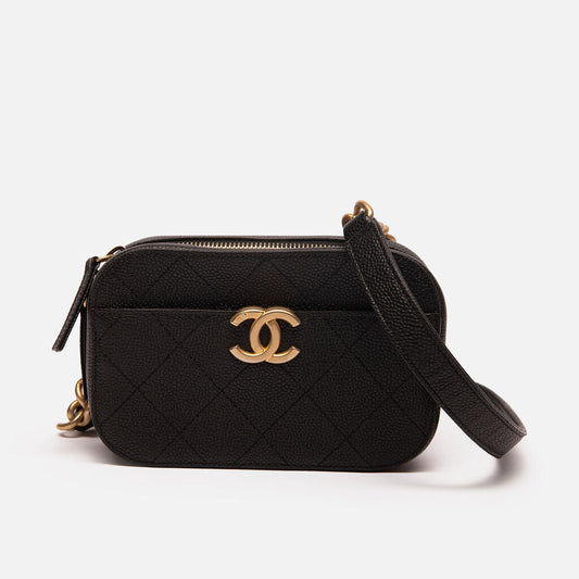 Chanel Caviar Black Rectangle Belt Bag