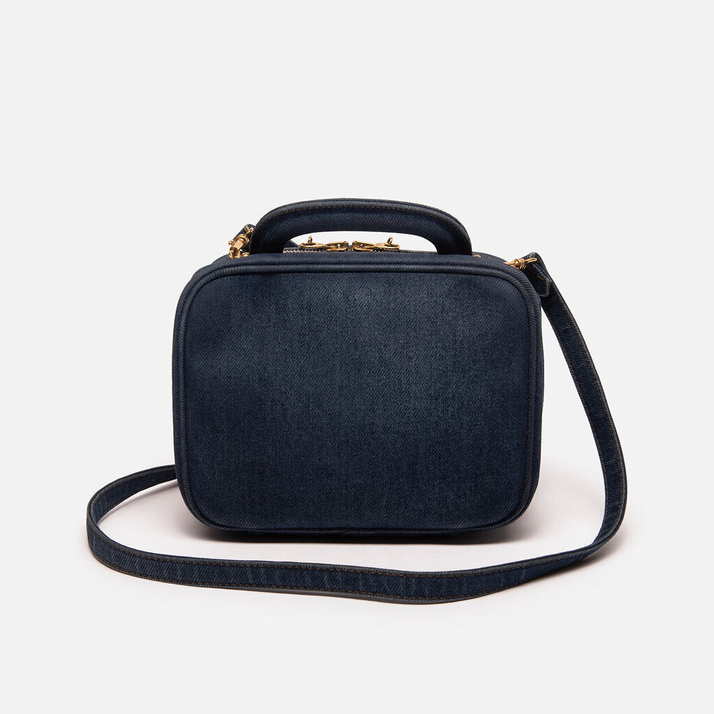 Chanel Vintage Blue Denim Vanity w/ Strap