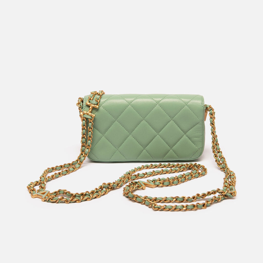 Chanel Light Green Small WOC/Phone Case