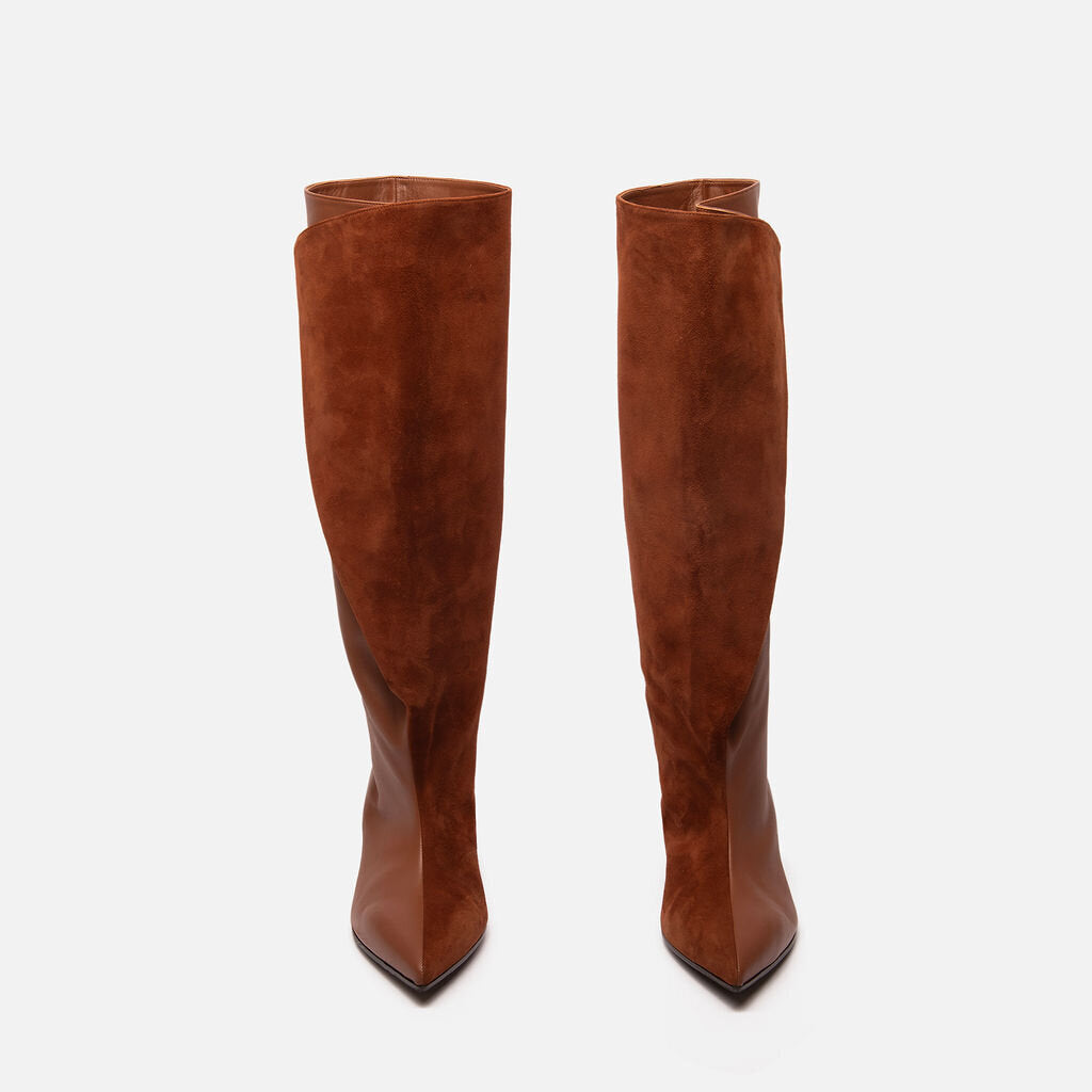 Hermes Chocolate Suede & Leather Tall Boot