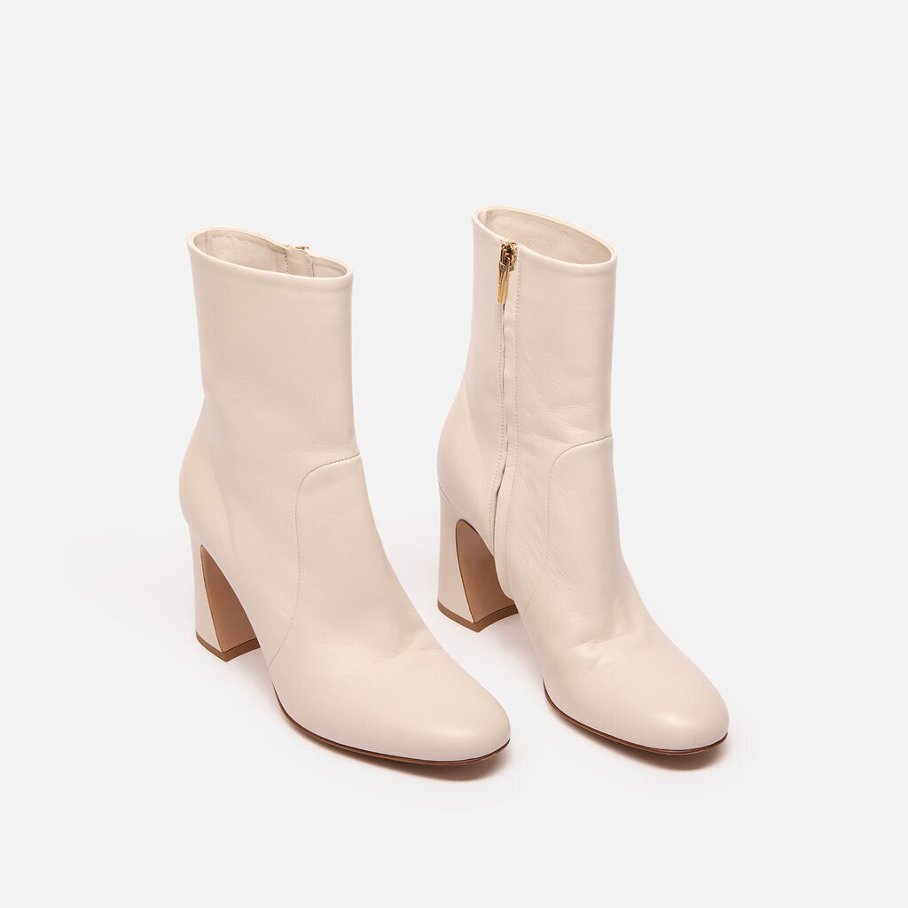 Giovanni Rossi White Round Toe Half Boot