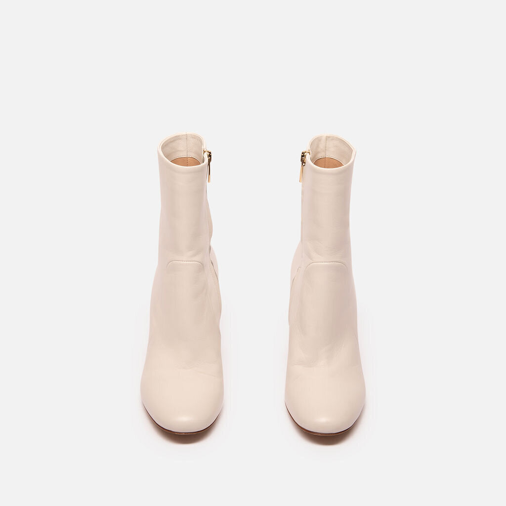 Giovanni Rossi White Round Toe Half Boot