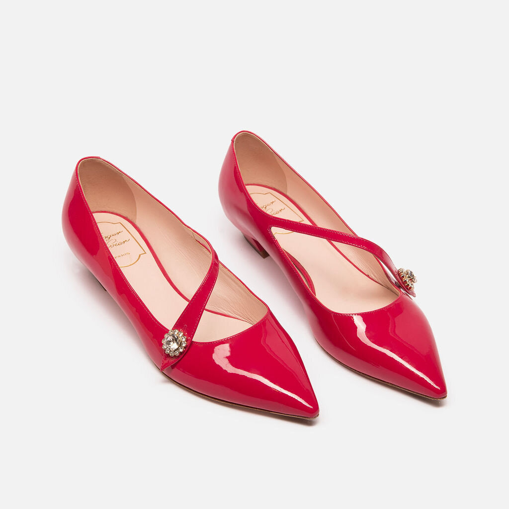 Roger Vivier Pink Patent Leather Block Heel