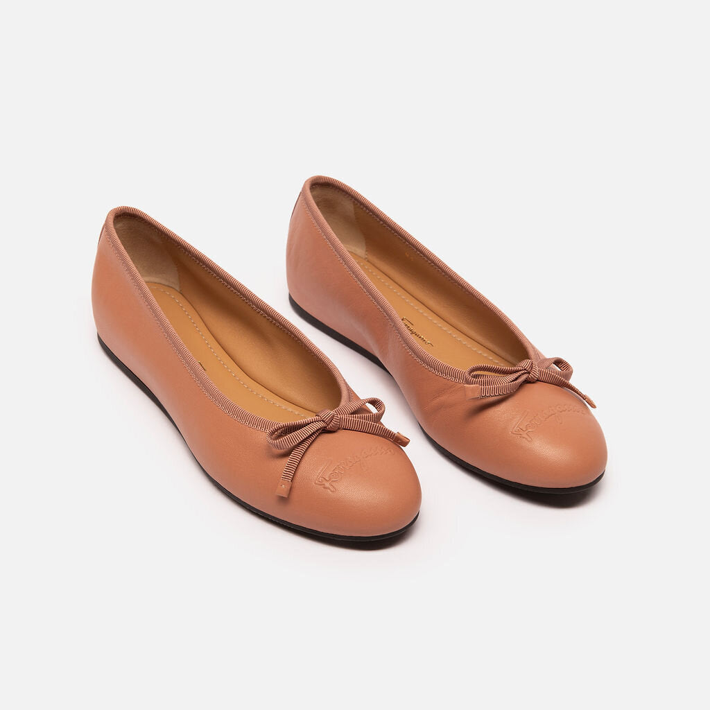 Ferragamo Pink Ballerina Flats