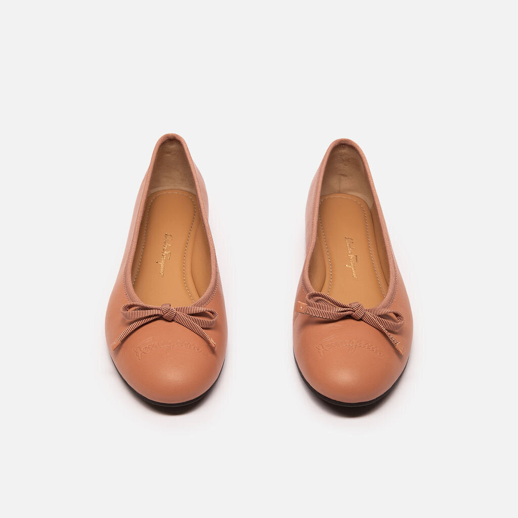 Ferragamo Pink Ballerina Flats