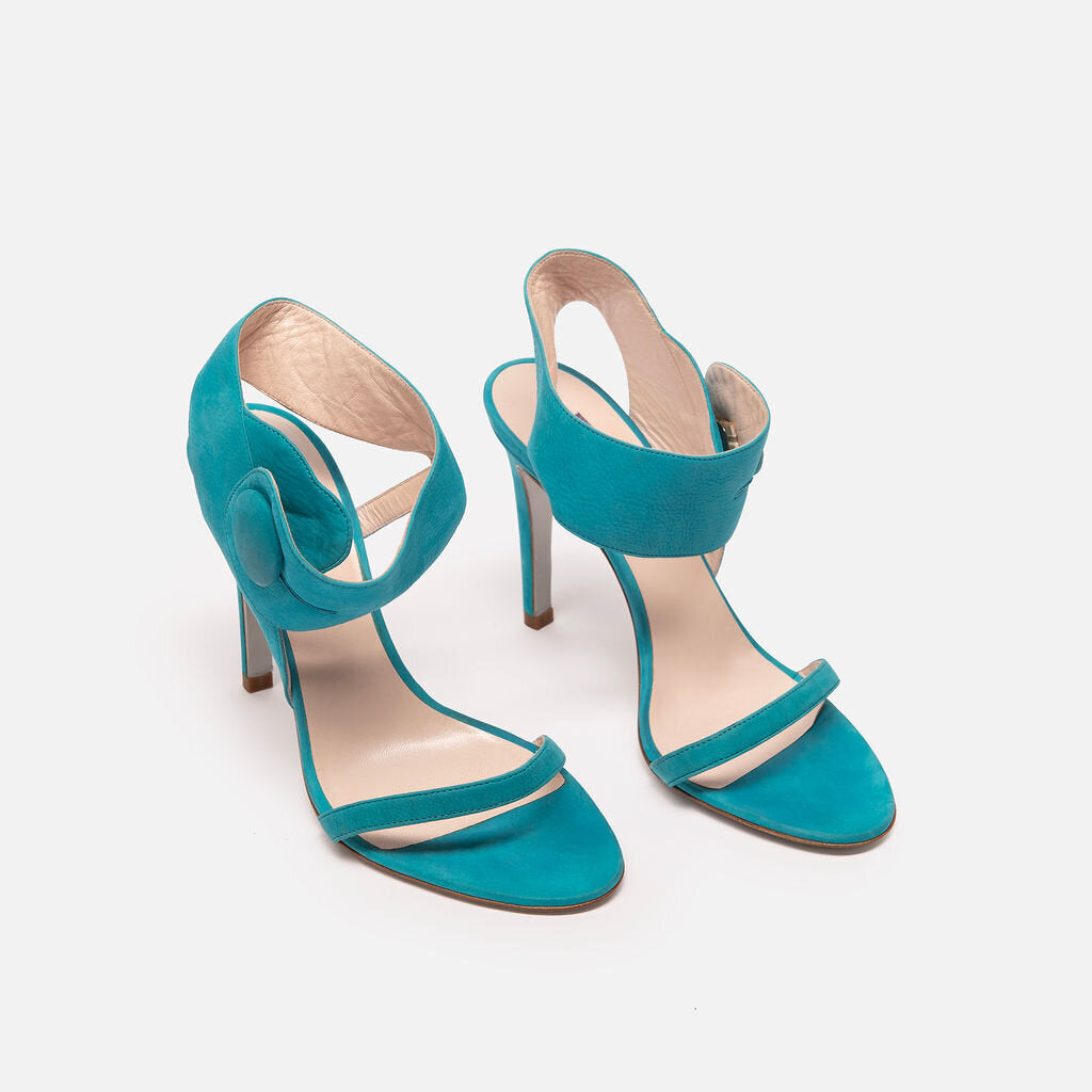 Emilio Pucci Aqua Suede Pumps