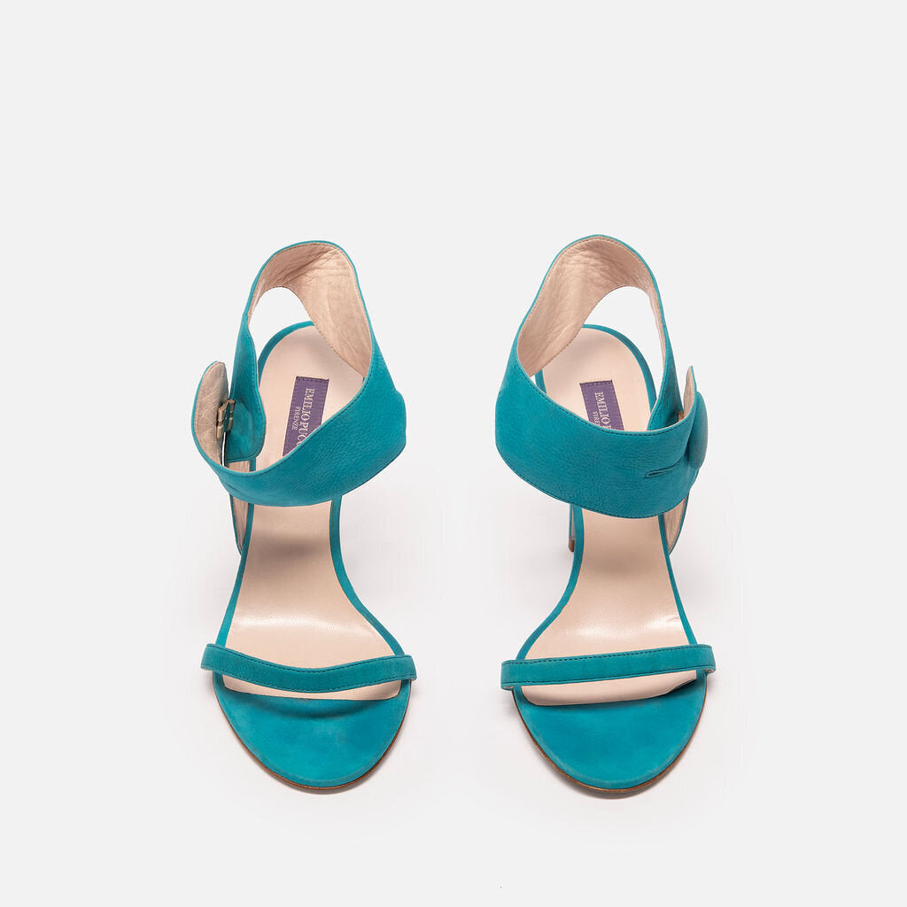 Emilio Pucci Aqua Suede Pumps