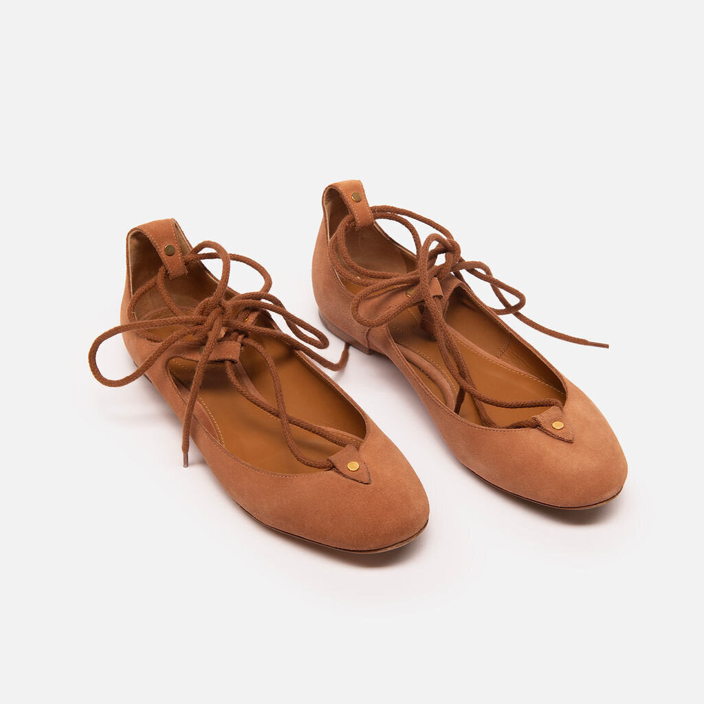Chloe Brown Suede Strappy Sandal