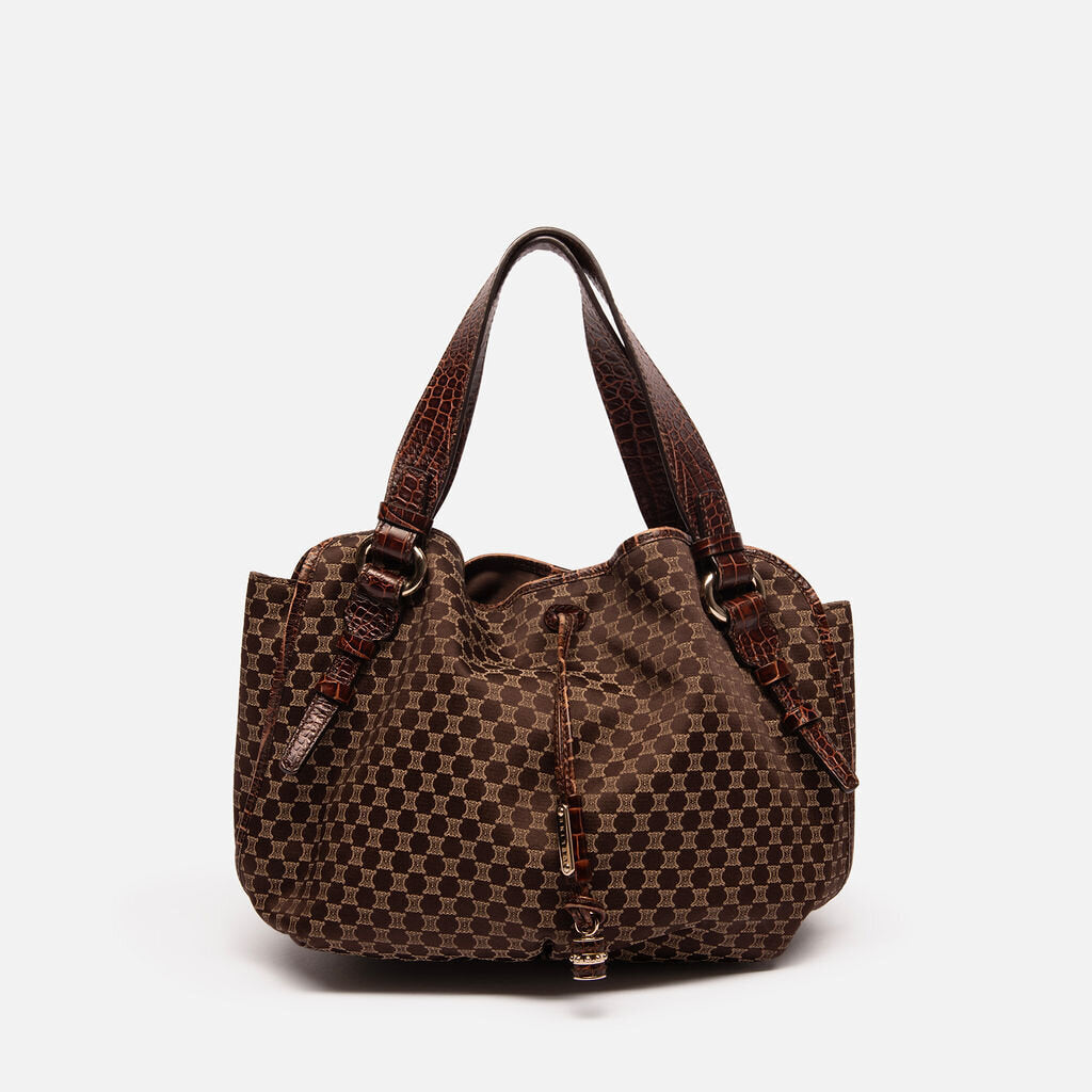 Celine Croc Macadam Bittersweet Tote
