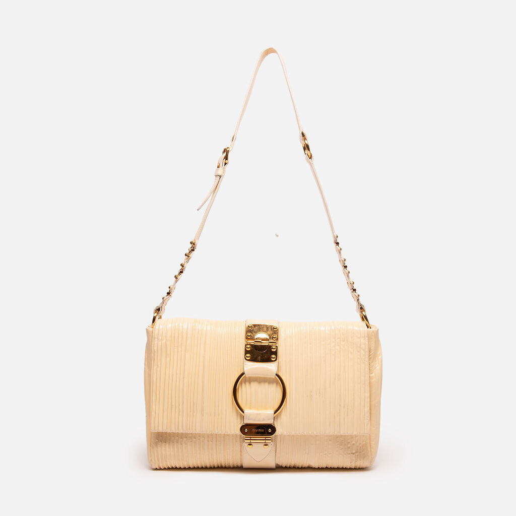 Miu Miu Cream Chain Shoulder Bag