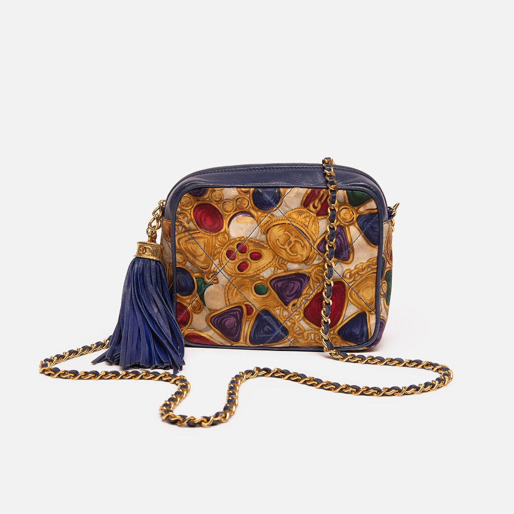 Chanel Gripoix Print Canvas Camera Bag