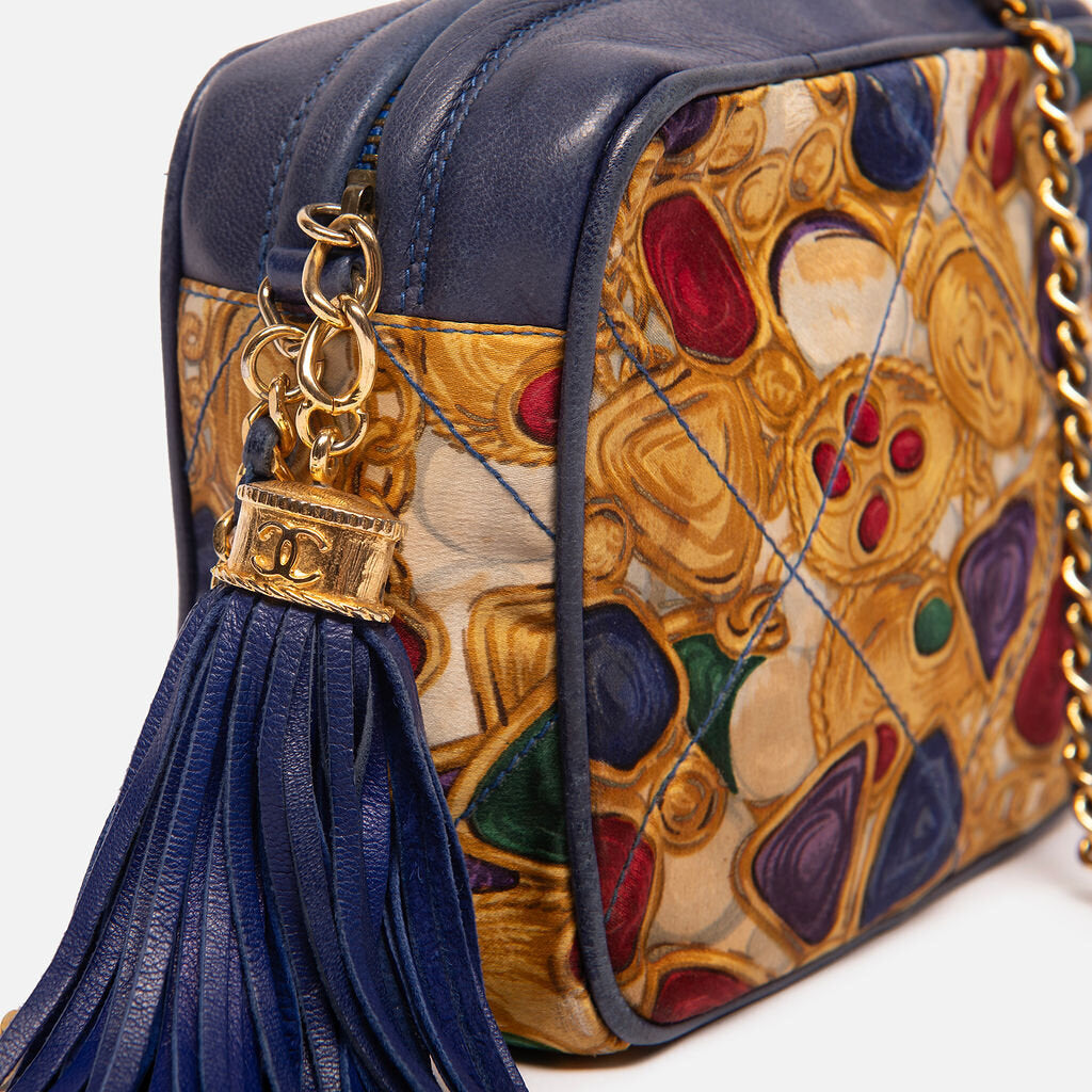 Chanel Gripoix Print Canvas Camera Bag