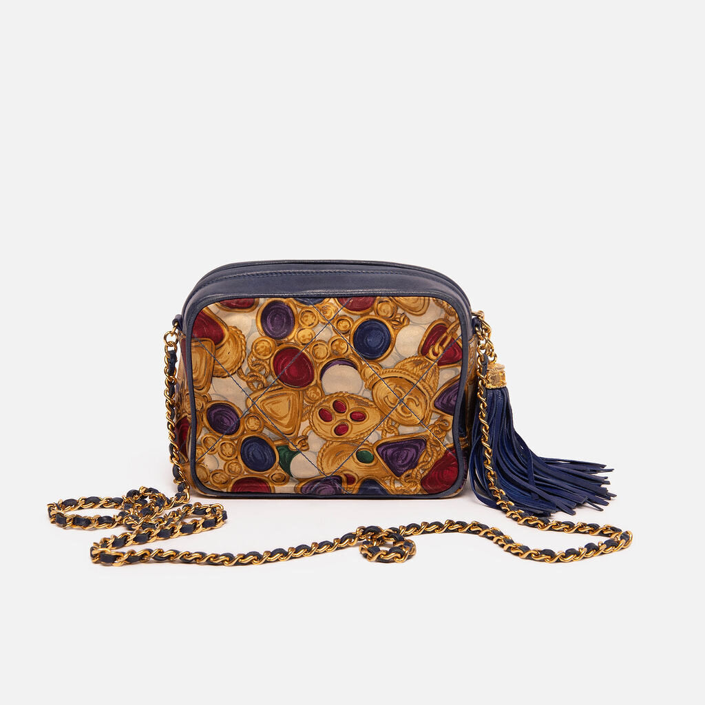 Chanel Gripoix Print Canvas Camera Bag