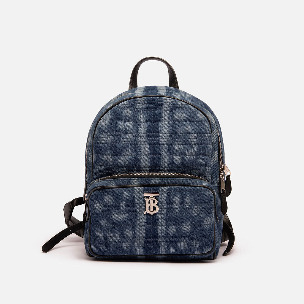 Burberry Quilted Denim TB Monogram Backpack