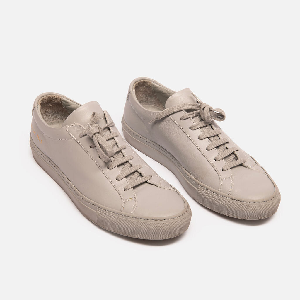 Woman By Common Projects Gray Leather Sneaker