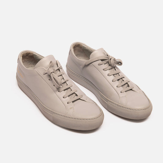 Woman By Common Projects Gray Leather Sneaker