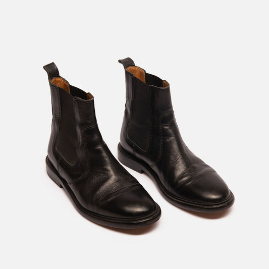 Isabel Marant Black Leather Chelsea Boots