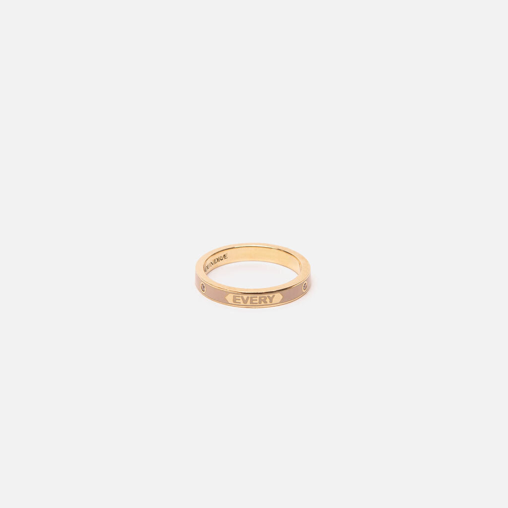 Foundrae Enamel Diamond Ring