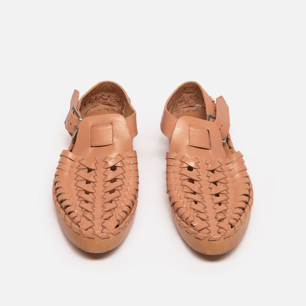 Jill Sander Pink Woven Leather Sandal