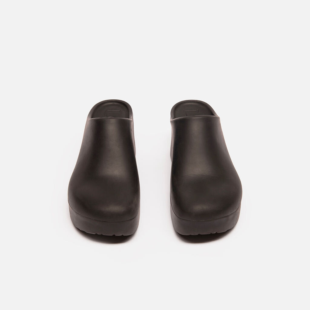 Loewe Black Rubber Platform Clogs
