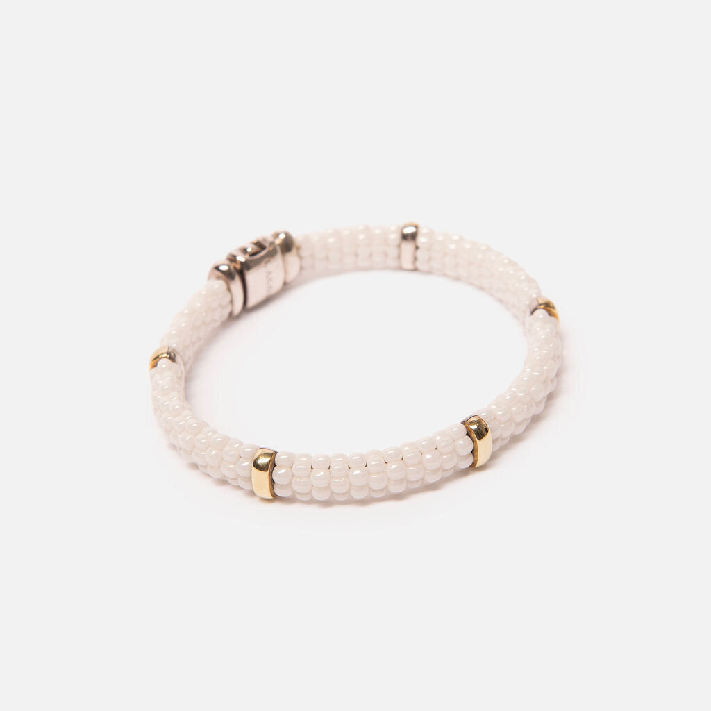 Lagos 18k Yellow Gold Ceramic Station Bracelet