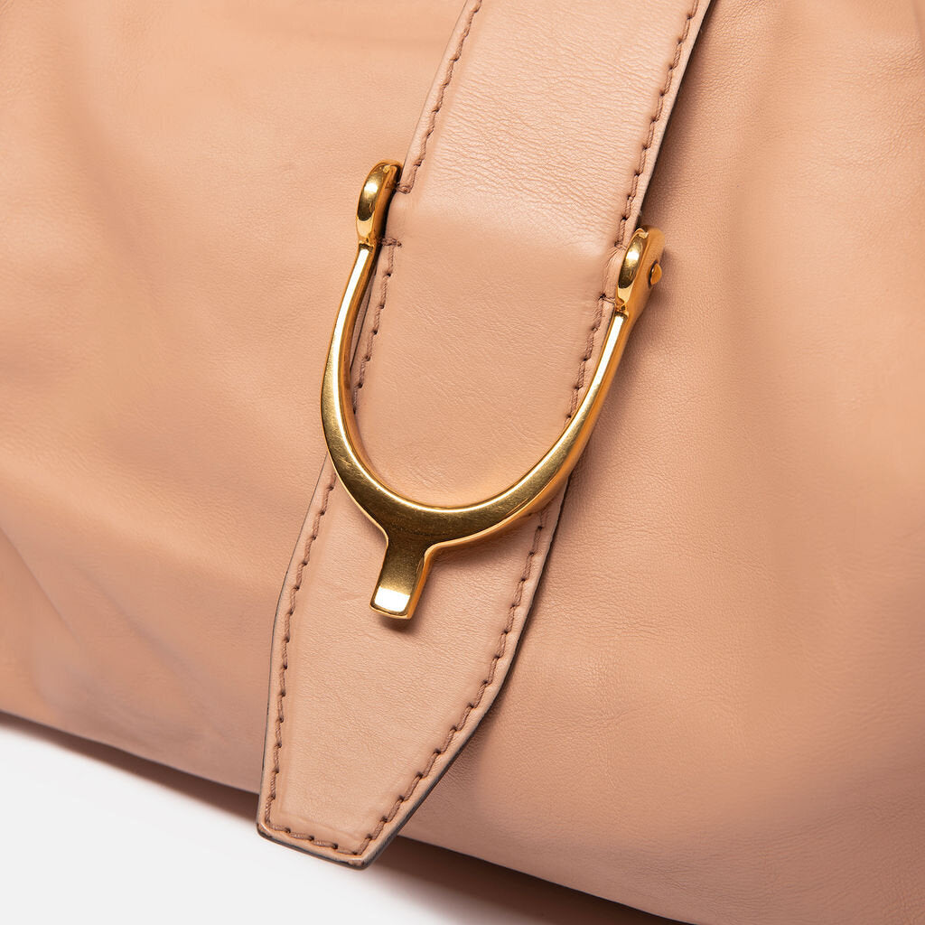 Gucci Tan Leather Horsebit Shoulder Bag