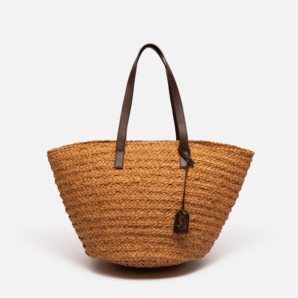 Saint Laurent Panier Raffia Tote Bag