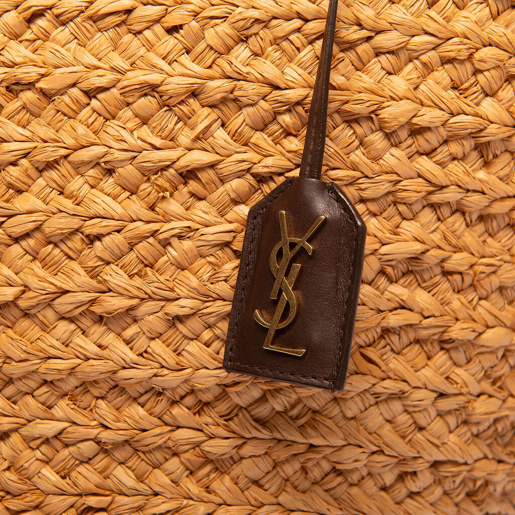 Saint Laurent Panier Raffia Tote Bag
