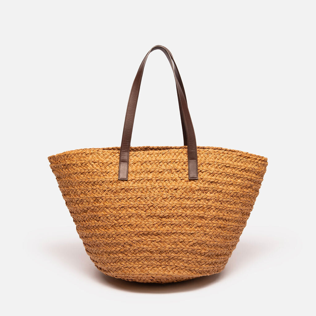 Saint Laurent Panier Raffia Tote Bag