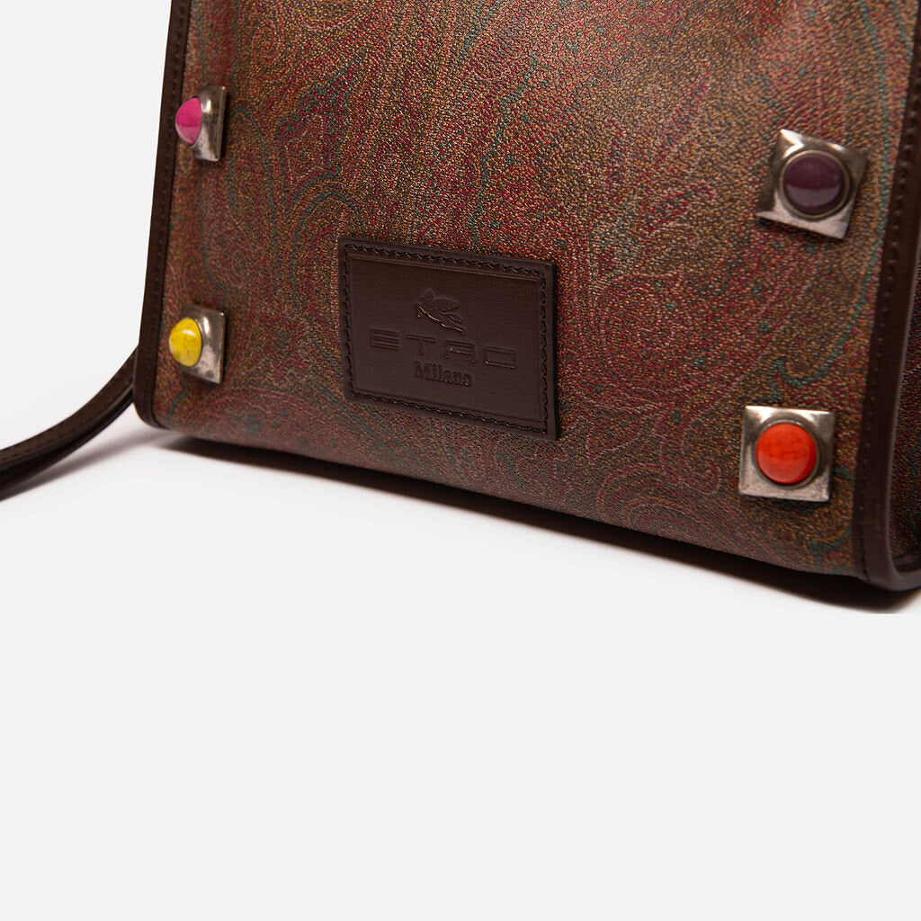 Etro Coated Canvas Paisley Clutch
