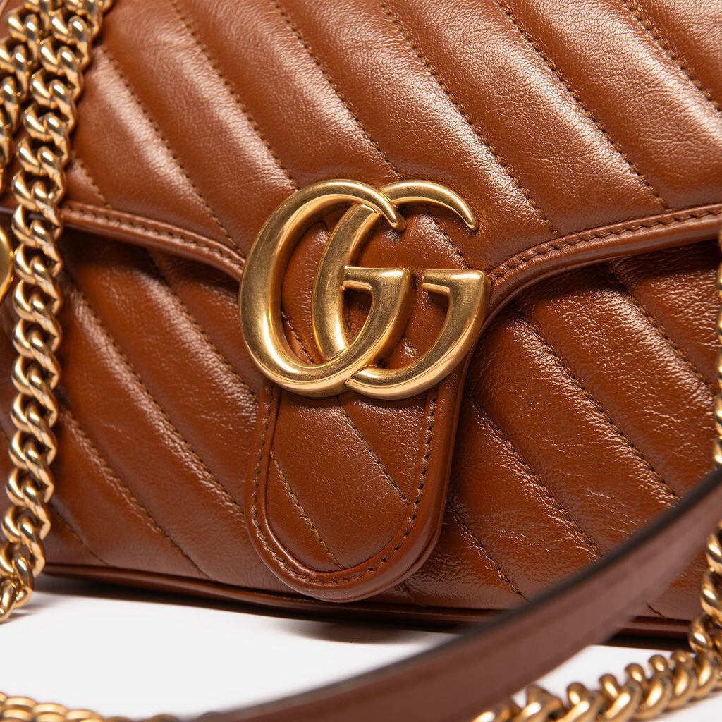 Gucci Caramel Medium Marmont Flap