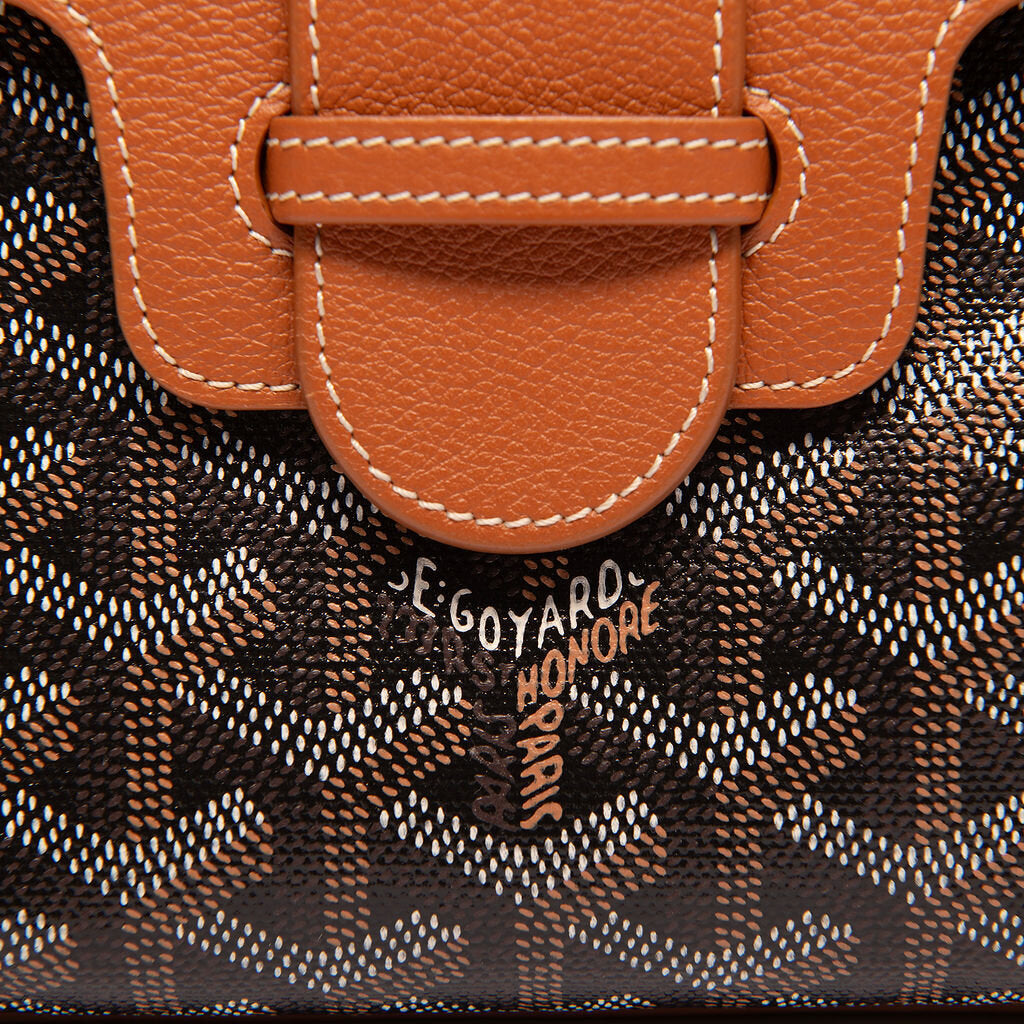 Goyard Black & Brown Saigon w/Wood Handle