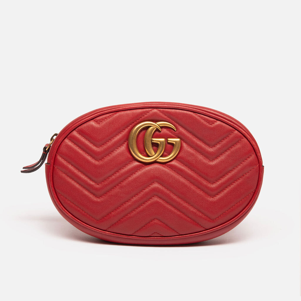 Gucci Red Marmont Belt Bag