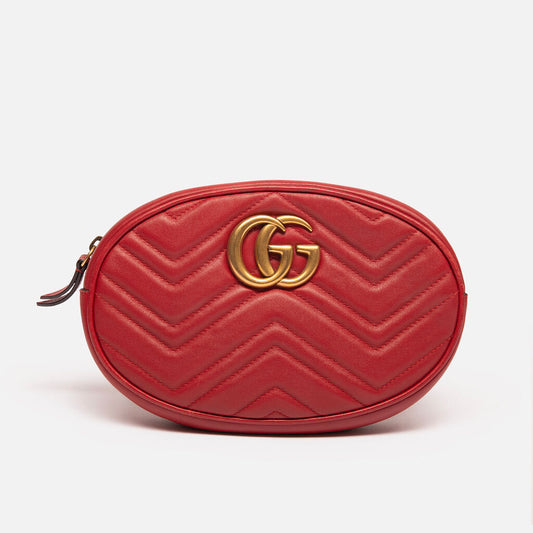 Gucci Red Marmont Belt Bag