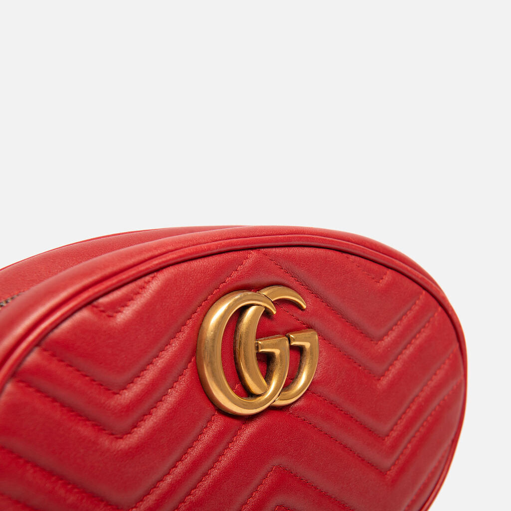Gucci Red Marmont Belt Bag