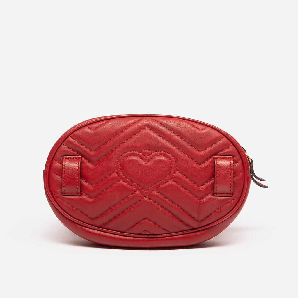 Gucci Red Marmont Belt Bag