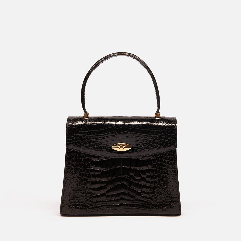 Louis Vuitton Black Alligator Top Handle Bag