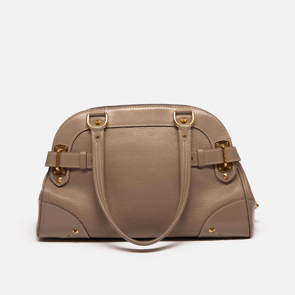 Louis Vuitton Gray Leather Suhali Bag