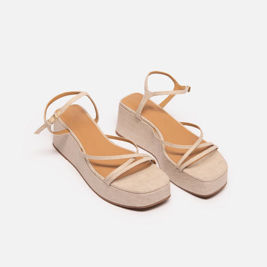 Reformation Fabric Platform Sandals