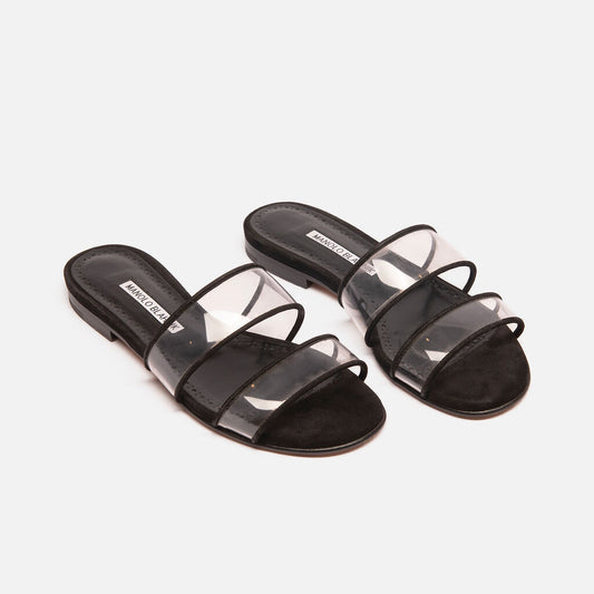 Manolo Blahnik Black PVC Sandal
