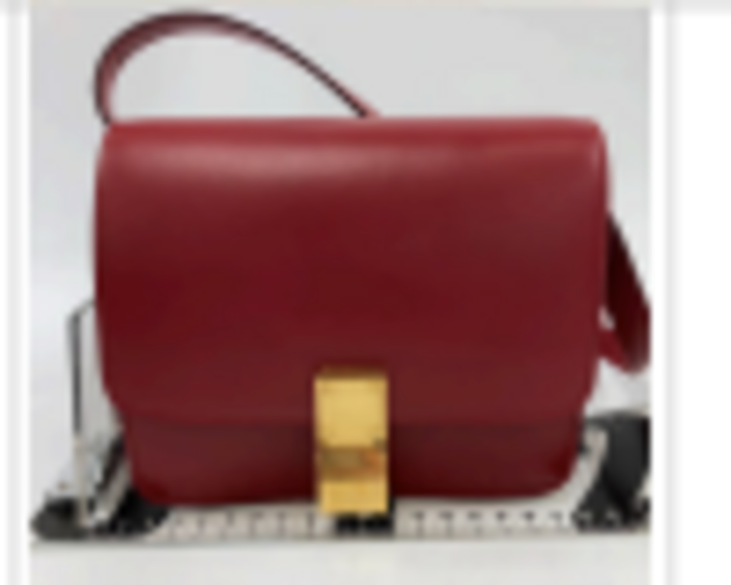Red Leather Box Bag
