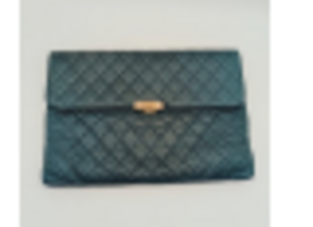 Navy Quilted Clutch