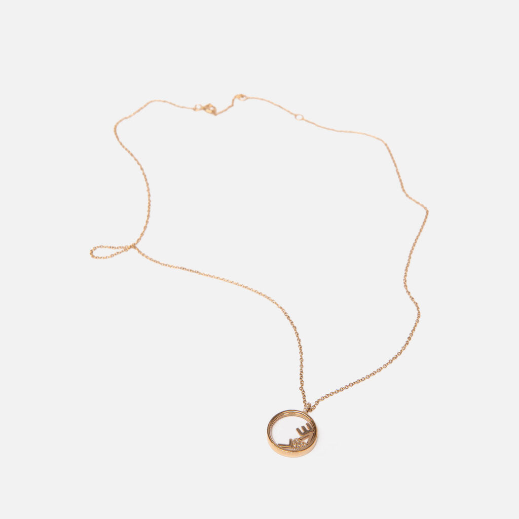Jewels By Piper Yellow Gold "Love" Shaker Pendant Necklace